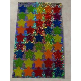 1 SHEET MULTI-COLOR STAR STICKERS 45 STARS 45PCS STARS