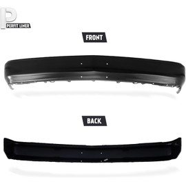 Perfit Liner New Black Steel Front Bumper Face Bar Compatible for 1988-2000 C/K 1500 2500 3500 Tahoe Blazer Suburban Pickup Truck Fits 15607509 GM1002168