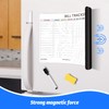 Monthly Bill Payment Checklist Magnetic Whiteboard for Refrigerator-Bill Payment Tracker