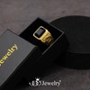 555Jewelry Stainless Steel Men's Ring Black Onyx Ring Square Mens