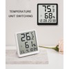 ThreeH Slim Digital Thermohygrometer & Clock with Magnetic Back for