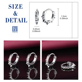 Yumilok Stainless Steel Earrings for Men Women Creative Gear Hoops for Fashionable Youth Classic Small Silver Creole Earring Novelty Accessories Jewellery for Teenager