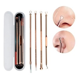 Extractor de puntos negros, acné y espinillas, kit manual de 4 piezas