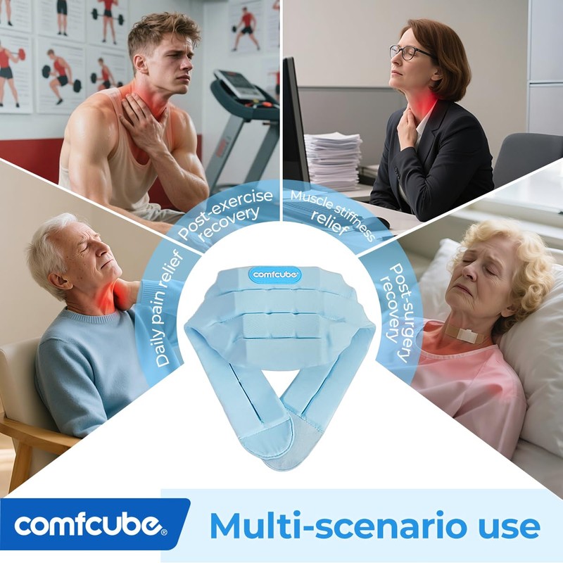 Comfcube Neck Ice Pack Wrap for Cervical Pain and Cooling,