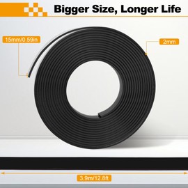 OUZRETUCU Magnetic Adhesive Strip,12.8 ft x 0.59 in (3.9m x 15mm x 2mm Magnet Tape Self-Adhesive for Workshop Garage Kitchen School DIY
