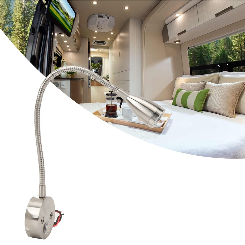 RV Reading Light LED Adjustable Brightness Touch Control Bedside Spotlight