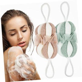 SAFIGLE 2 Pcs Exfoliating Body Sponge Balls High Elastic Mesh Shower Loofahs for Cleaning Deep Cleansing Enhanced Portable Bath Essentials