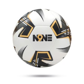NINE Premium Quality Footballs Striker - Size 3, 4, 5 | Ideal for Teens & Adults | Perfect for Training & Matches (White, 5)