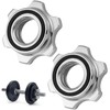 Healeved 2PCS 2.5cm Barbell Collars, Anti-Slip Spins-Lock Clamps for Olympice