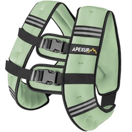 APEXUP 25lbs Weighted Vest Men Women, Weight Vest for Women Workout Equipment for Strength Training Running (Mint)