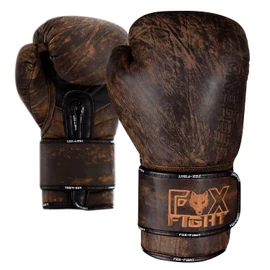 FOX-FIGHT Legend Boxing Gloves Genuine Leather Boxing Kickboxing Muay Thai Training Sparring 16 oz Brown
