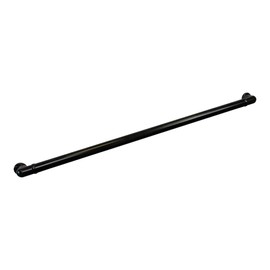 Aluminum Handrail Direct CHR 5' Handrail Section with Returns - Satin Black - Easy to Install Stair Hand Rails - USA Made, ADA Compliant Porch Railing - Hand Rail for Outdoor & Indoor Steps