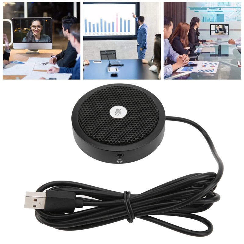 OmniDirectional Microphone Plug and Play USB Desktop Mic for Online