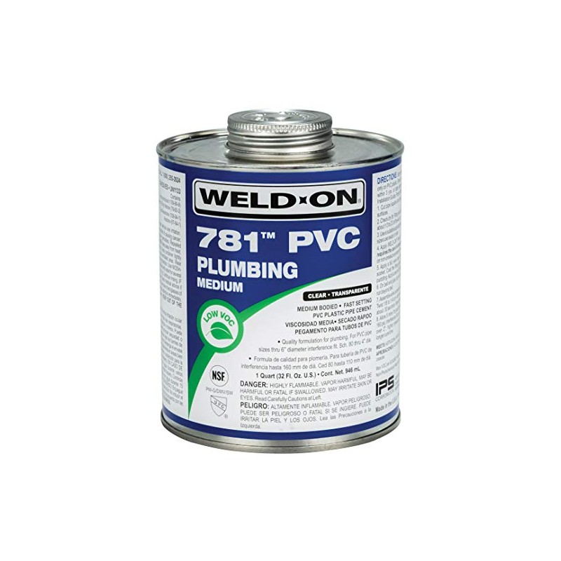 Weld-On 14006 781 PVC Medium-Bodied High-Strength Plumbing Solvent Cement -