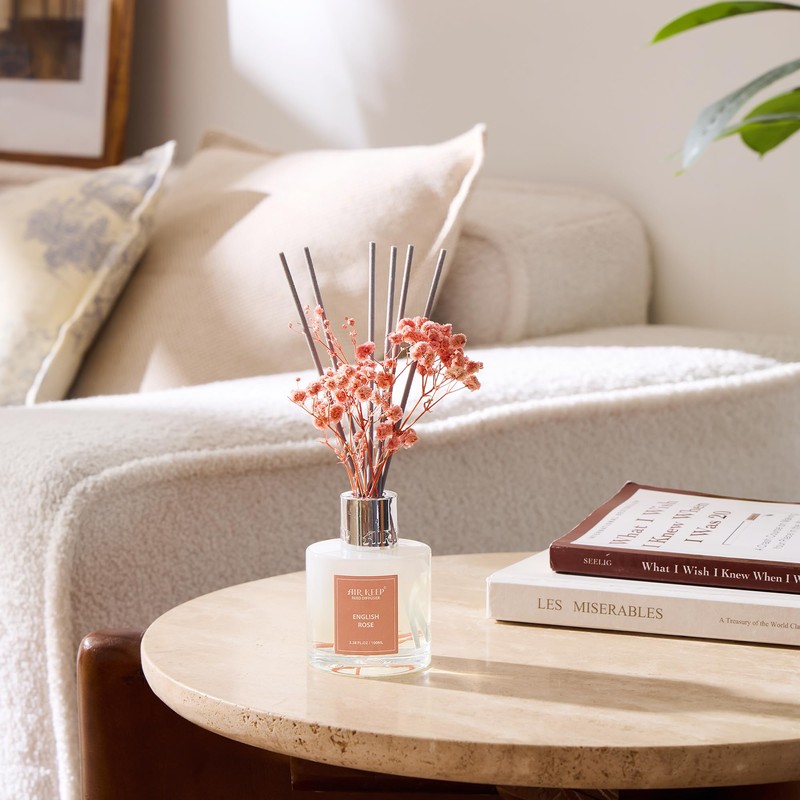 Airkeep Reed Diffuser Set,3.38 fl oz (100 ml) - English