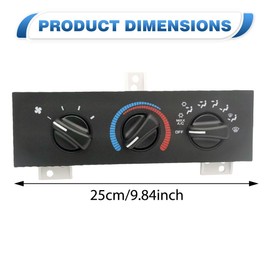 Riloer Climate Control Module, 1PC Car AC Heater Control Unit Panel Switch, Compatible with Dodge Ram Van 6 Cyl 3.9L, 8 Cyl 5.2L, 8 Cyl 5.9L 1998-2003 55055459AE, 55055459AF