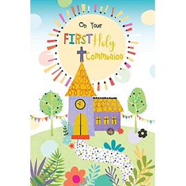 On Your First Holy Communion Card Bright Church Lovely Verse