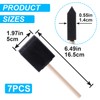CustomyLife 7 Pcs Foam Paint Brushes, 2 inch Wood Handle