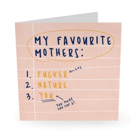 Central 23 - Mother's Day Card - My Favourite Mothers Day Card - Funny Birthday Card for Mom, Mom, Mom, Parental Love - With Funny Stickers