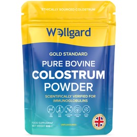 Wellgard Wellgard Pure Colostrum Powder, High Levels of Immunoglobulin G (IgG), Unflavoured, GMO-Free, Hormone-Free, 60g