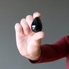 Satin Crystals Black Agate Egg Suave Protection Stone 1.75-2.0 inch
