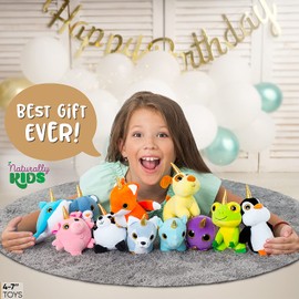 Naturally KIDS - Juego de 11 Juguetes de Peluche de Unicornio para Niños, Unicornios de Peluche para Niños