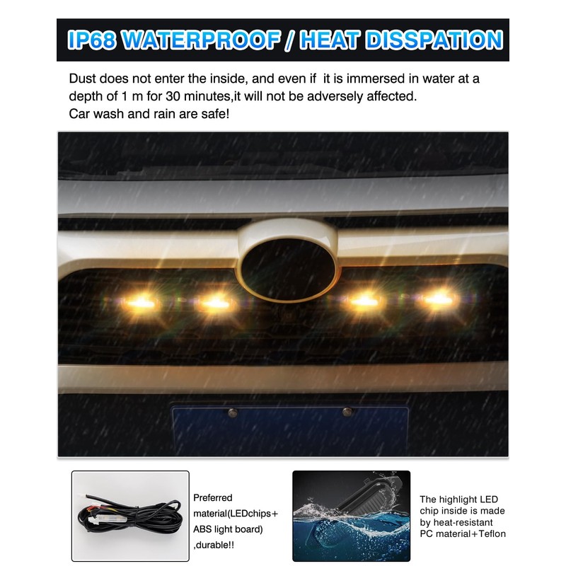 Autorder LED Grille Lights for Toyota RAV4 2025 2024 2023