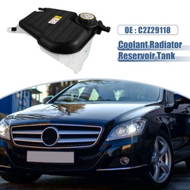 X AUTOHAUX 1 Set Coolant Radiator Reservoir Tank C2Z29118 Coolant Overflow Expansion Bottle with Cap and Sensor for Jaguar XF 3.0L 5.0L 2010-2015