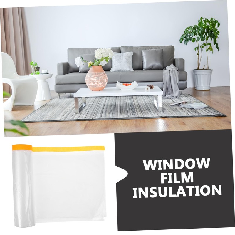 COHEALI Window Insulation Film Roll Weatherproof Heat Retention for Winter