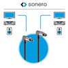 sonero® Premium optisches Toslink Kabel, 1,00m, vergoldete Kontakte, 2 x