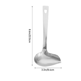 OSALADI Stainless Steel Oil Ladle Pouring Rim Canning Ladle Soup Scoop Sauce Pouring Dipping Spoon for Kitchen Cooking Tool Gravies and Dressings
