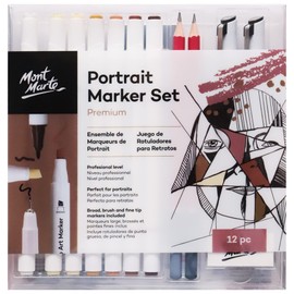 Mont Marte Premium Portrait Alcohol Marker Set (12 Pieces)