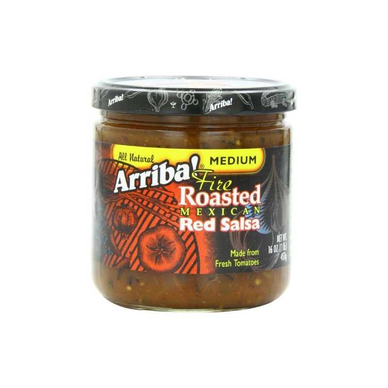 Arriba! Fire Roasted Mexican Medium Red Salsa, 16 Ounce Jars