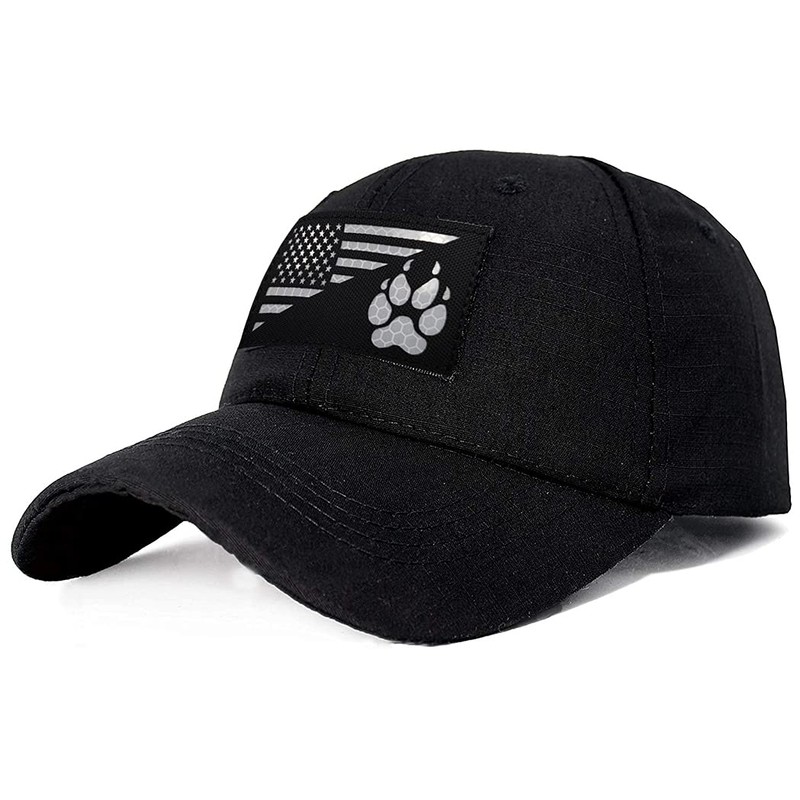 IR Reflective Service Dog Patch US Flag Tactical Dog Paw