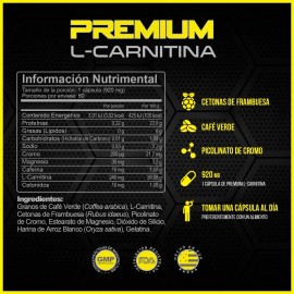 Forzagen Premium L-carnitina 60 Caps | Complejo Termogénico Sin sabor