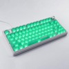 TYRIXKI Clear Keycaps, Green Custom Keycaps 75 Percent, 123 Keys