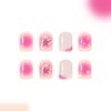 24 Pcs French Press on Nails Short Square Fake Nails