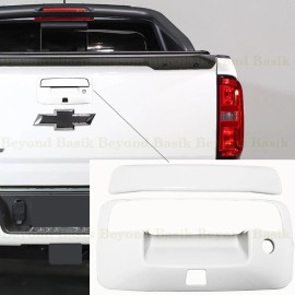 Torox 2014-2022 Chevy Colorado Tailgate Handle COVER w/Cam Hole GAZ SUMMIT WHITE