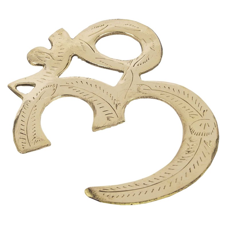 IBA Indianbeautifulart Brass Om Ganesha Wall Hanging Sculpture Religious Wall