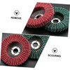 TEHAUX 5pcs Angle Sanding Wheel Cleaning Impeller Clip Green Scouring