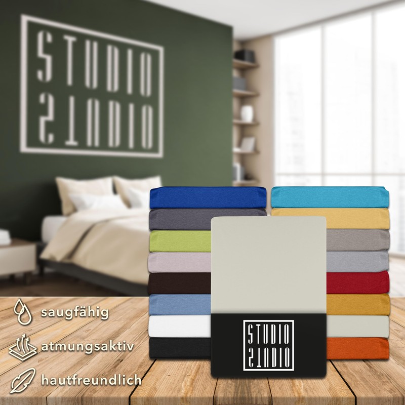STUDIO Basic Fitted Sheet, 180 x 200 cm, 100% Combed