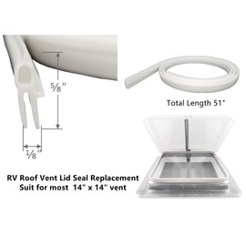 ZRNIDIYR RV Roof Vent Seal 51" RV Seal Replacement for Roof Vents Roof Vent Lid Replacement Gasket…