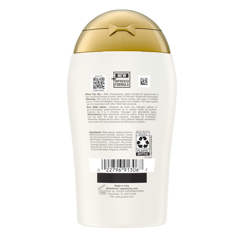 OGX Nourishing + Coconut Milk Moisturizing Conditioner, Hydrating & Restoring