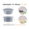 EMFA Cover Caps for 15 mm Drill Holes Grey Pack