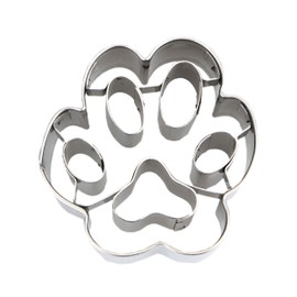 Staedter Embossing Dog Paw Small Cookie Cutter, Silver
