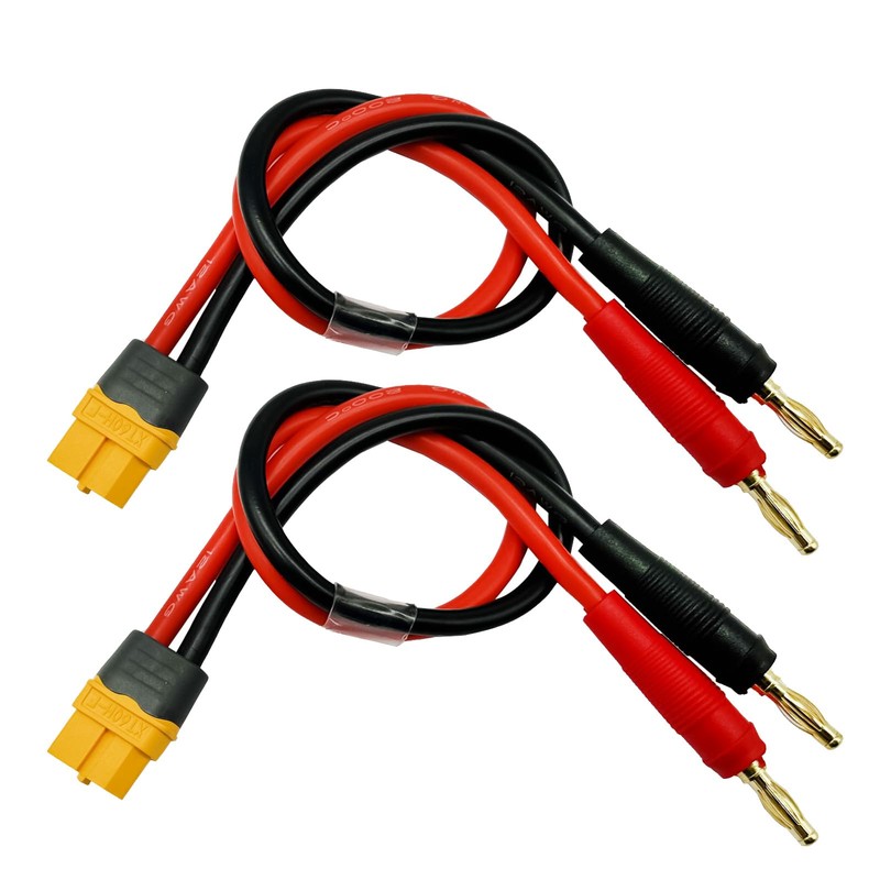 2pcs XT60H (XT60 Upgarded Female Connector Plug to 4mm Banana