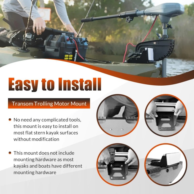 for Kayaks Transom Trolling Motor Mount Motor Bracket Kit for