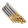 5 pcs Flute Tap Titanium Plated HSS Spiral Tapping Flute