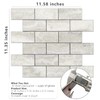 STICKGOO 10-Sheet Subway Tile Cream Peel and Stick Backsplash, Beige