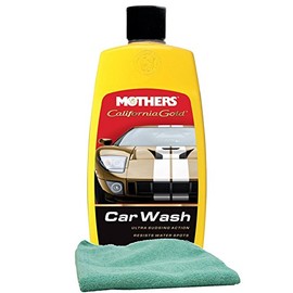 Mothers California Gold Car Wash (16 oz.) Bundled with a Microfiber Cloth (2 Items)